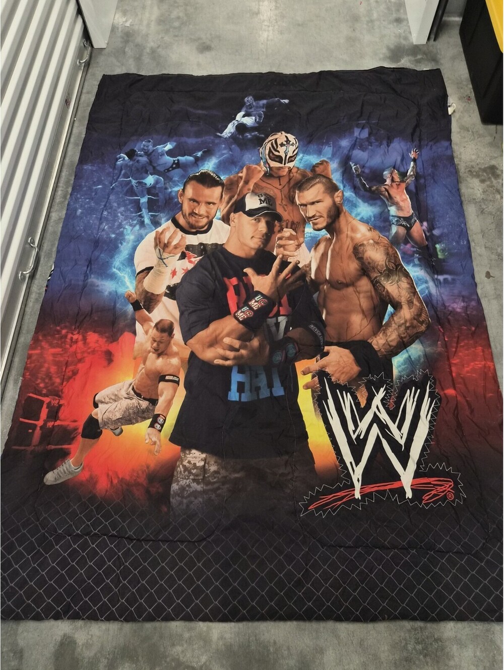 2012 WWE Twin Comforter, CM Punk Rey Mysterio John Cena Randy Orton